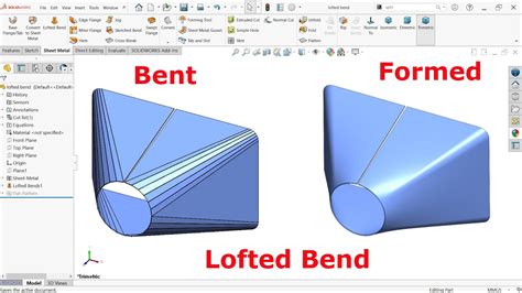 sheet metal loft SolidWorks